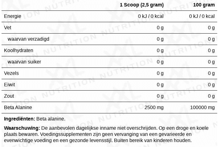 Beta Alanine 500g - Afbeelding 2